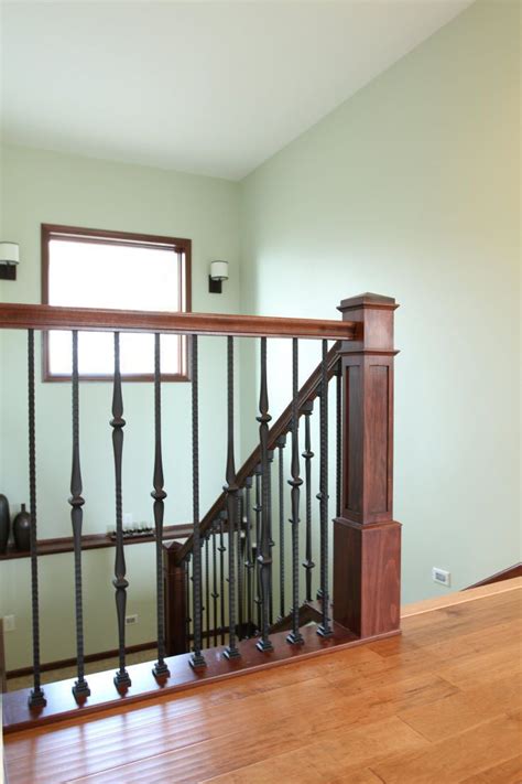 Our wooden railing balusters are made by skilled craftsmen right here in our shop. Stylish residential stair railing ideas only in interioropedia.com (With images) | Wrought iron ...