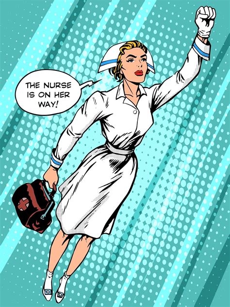 super nurse hero nurse nurse art vintage nurse