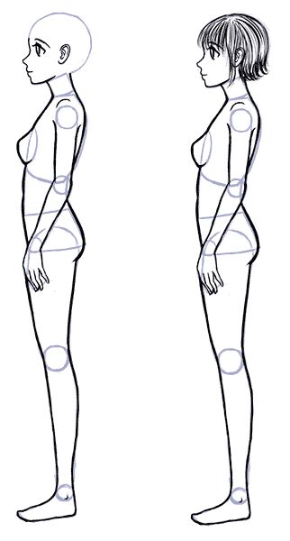 Anime Body From The Side Reference Manga Drawing Reference Poses Body