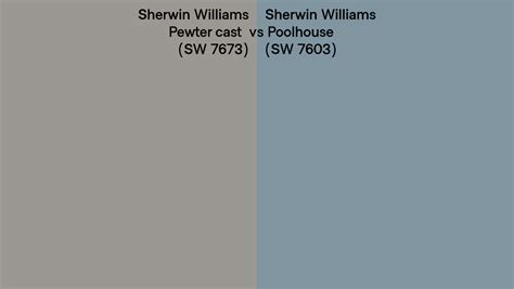 Sherwin Williams Pewter Cast Vs Poolhouse Side By Side Comparison
