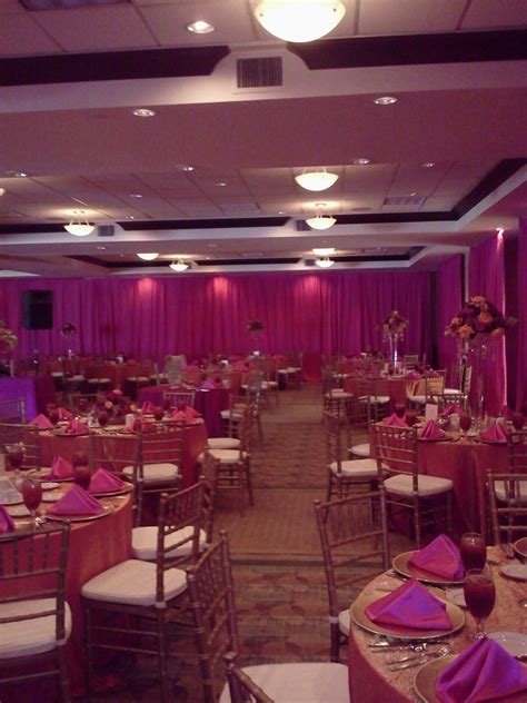 Sarah Hilton Garden Inn Lakeland Pink Wedding Ballroom Decked Out In