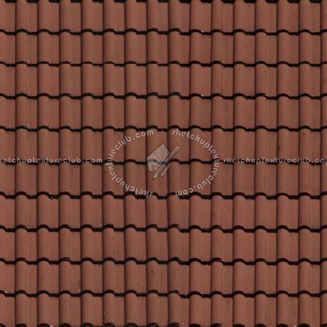 Clay Roof Tile Texture Seamless 03464