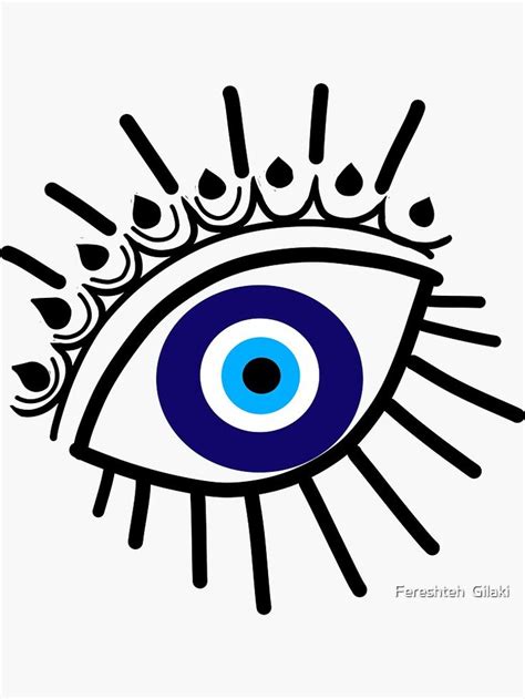 The Evil Eye Curse Protection Sticker For Sale By Fereshteh Gilaki Evil Eye Art Evil Eye