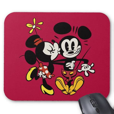 Main Mickey Shorts Minnie Kissing Mickey Mouse Pad
