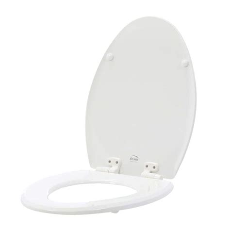 Bemis Slow Close Lift Off Elongated Closed Front Toilet Seat In White