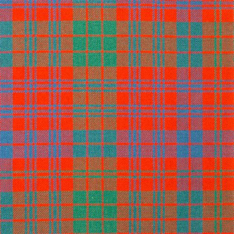 Ross Red Ancient Heavy Weight Tartan Fabric Lochcarron Of Scotland
