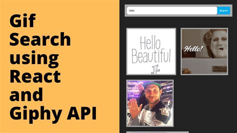 GIF Search Using React And GIPHY API HTML CSS JavaScript YouTube