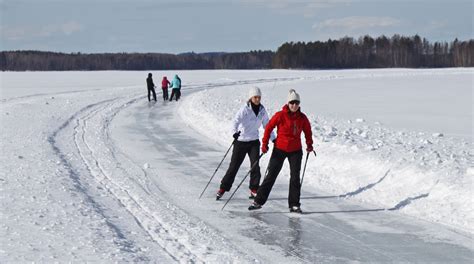 Ice Skating Punkaharju The Saimaa Lake District Finland Finland