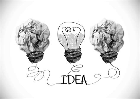 Concept Crumpled Paper Light Bulb Free Stock Photo Public Domain Pictures