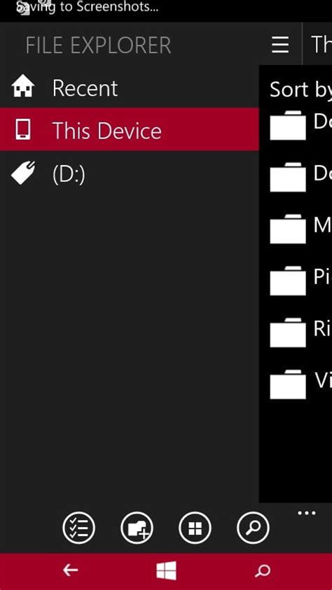 Modern File Explorer In Windows 10 For Phone
