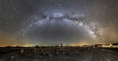 Milky Way Arch Above Xerez Cromlech Astrophotography By Miguel Claro
