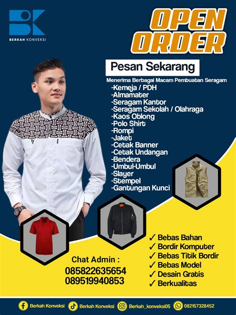 Desain Poster Konveksi Keren Terbaru 2023 | Alba