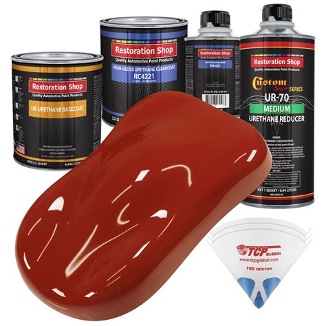 Scarlet Red Quart Urethane Basecoat Clearcoat Car Auto Body Paint Kit