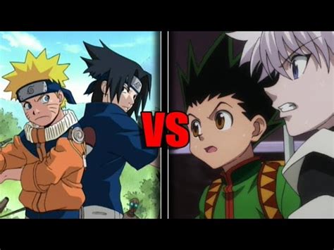 Gon And Killua Vs Naruto And Sasuke