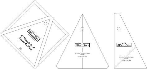 Bloc Loc 6 Triangle In A Square Op Bloc Loc Quilting Ruler