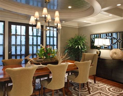 A Beautiful Contemporary Dining Room With A Large Hardwood Table And A
