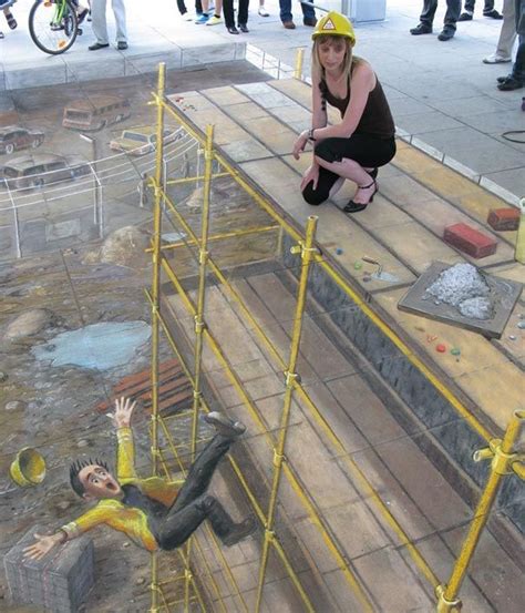 Slight Accident On A Building By Julian Beever An English Belgium