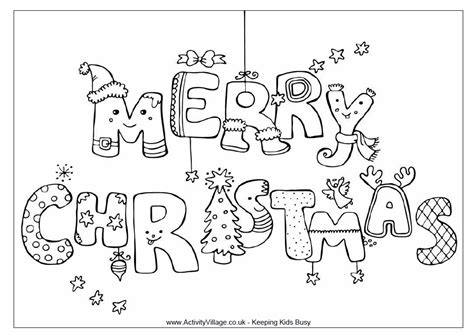 Free, printable christmas coloring pages! Coloring Pages Merry Christmas