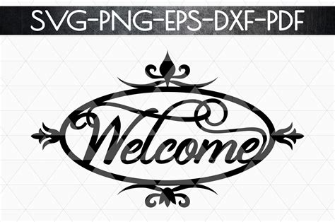 Welcome Sign Papercut Template Home Decor Svg Eps Pdf