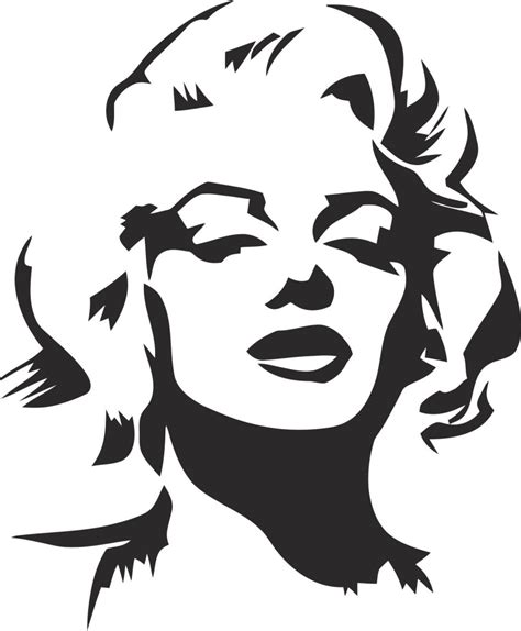 Marilyn Monroe Stencil Free Vector Designs Cnc Free Vectors For All