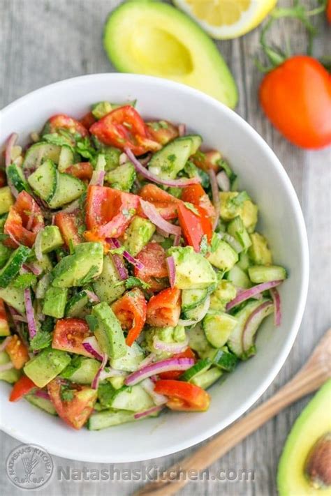Toss to combine and serve. This Cucumber Tomato Avocado Salad recipe is a keeper ...