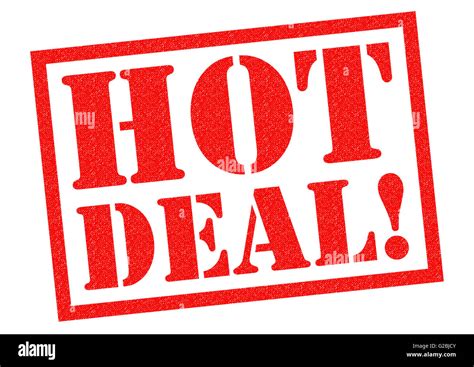 Hot Deal Red Rubber Stamp Over A White Background Stock Photo Alamy