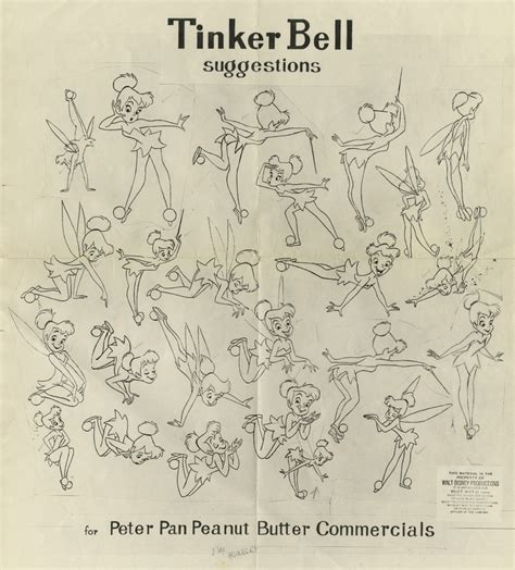 Tinker Bell Photostat Model Sheet Id Aprtinkerbell21181 Van Eaton