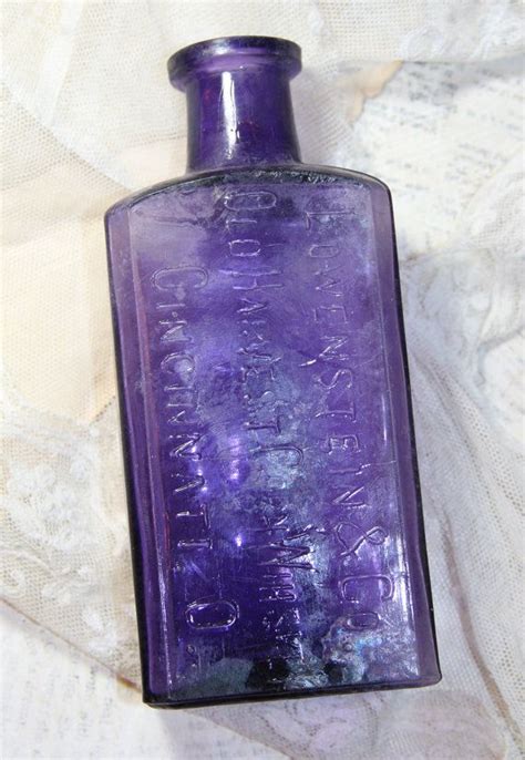 Violet Whiskey Bottle Purple Shade Cincinnati Ohio Etsy Bottle Old