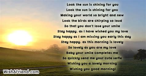 Good Morning Poem For Her Look The Sun Is Shining For You