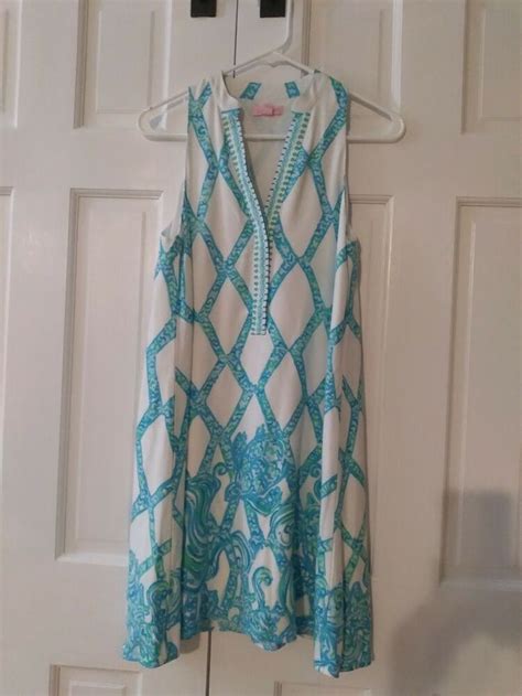 Lilly Pulitzer Anne Trapeze Dress In Resort White Turtle Cove Sz Xs