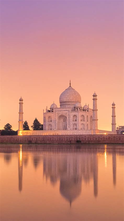 Wallpaper Taj Mahal Mosque India Agra Uttar Pradesh 1080x1920