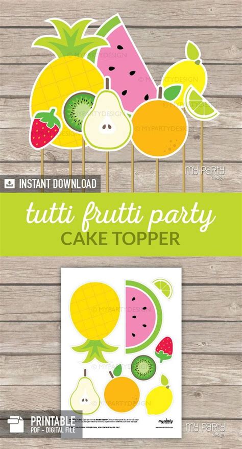 Tutti Frutti Cake Topper Twotti Frutti Birthday Decorations