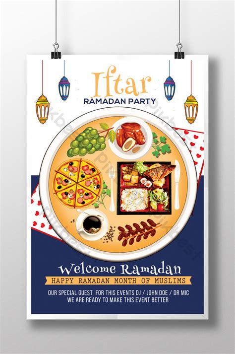 Iftar Package Ramadan Flyer Template With Assorted Cuisines Template