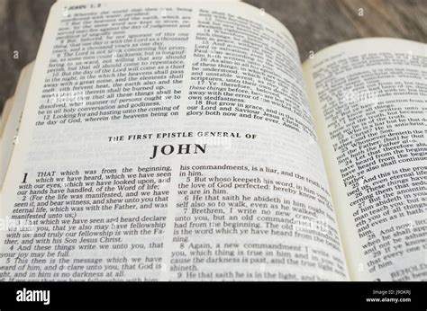 Title Page For The Book Of 1 John In The Bible King James Version