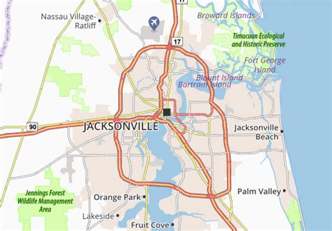Michelin Jacksonville Map Viamichelin