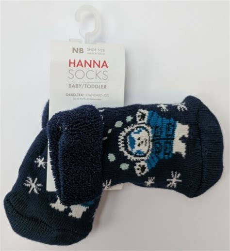 Hanna Socks Polar Bear New Born Socks Navy Blue 42336 Ebay