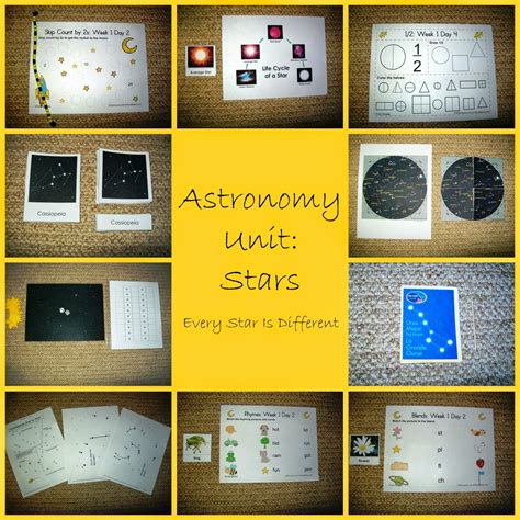 Every Star Is Different Astronomy Unit Stars Montessori Inspired
