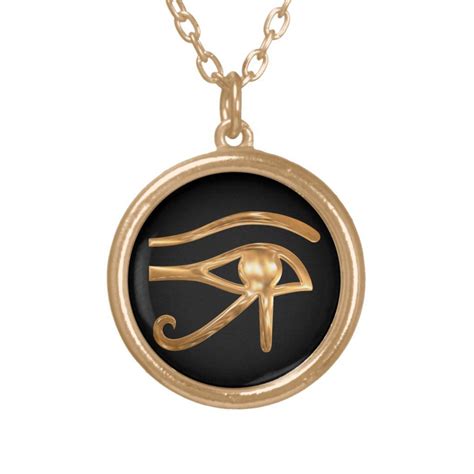 Eye Of Horus Gold Plated Necklace In 2021 Ancient Egyptian Jewelry Eye Of Horus