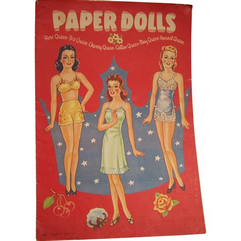 Paper Dolls Beautiful Queens Whitman 1943 Paper Dolls Paper Dolls Book Dolls