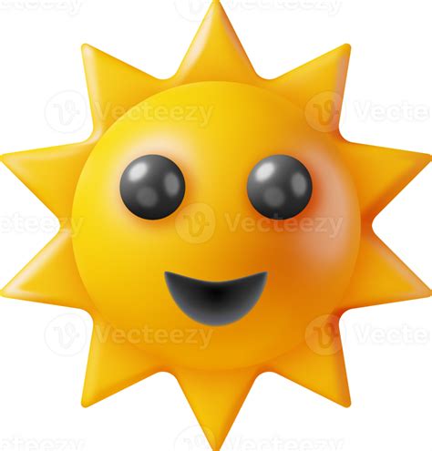 3d Sun Emoji Icon 35710993 Png