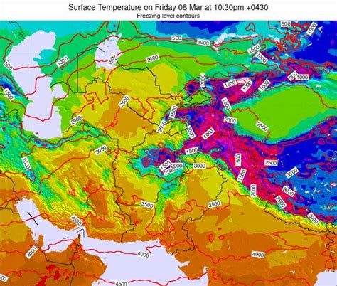 Afghanistan Surface Temperature On Friday 09 Jul At 430pm Aft
