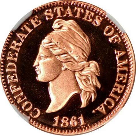 1861 Confederate Cent Smithsonian Restrike 2011 Ngc Copper Gem Proof