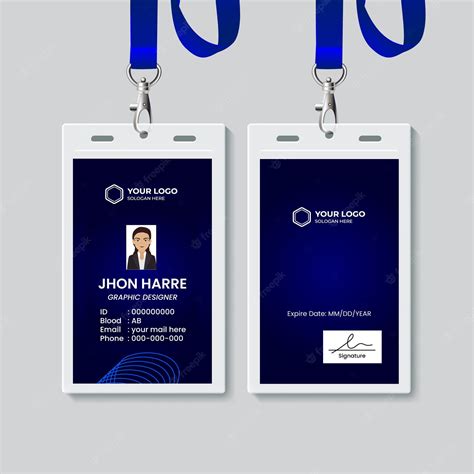 Premium Vector Abstract Id Cards Template