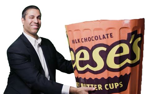 Fcc Chairman Ajit Pai Holding Giant Reeces Cup Reece Pops Cereal Box