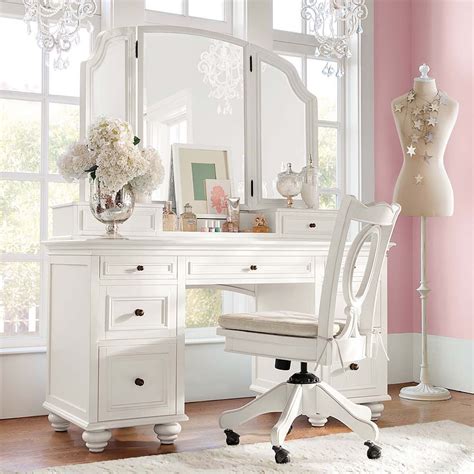 Chelsea Vanity Desk Super Set White Bedroom Set Home Girls Bedroom Furniture