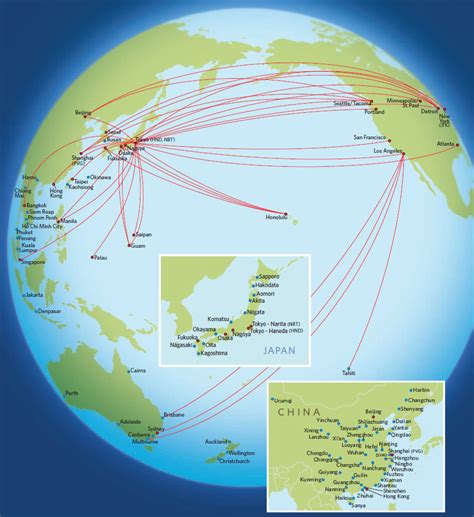 Delta Route Map Asia