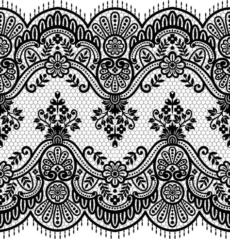 Lace Seamless Borders Vectors Set 01 Lace Drawing Lace Painting
