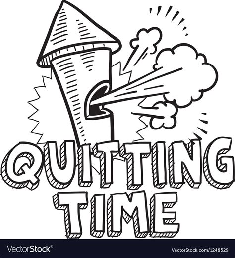 Quitting Time Royalty Free Vector Image Vectorstock