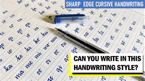 How To Write Sharp Edge Cursive Handwriting Small Letters Connections