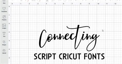 Connecting Script Cricut Fonts Glitter And Graze